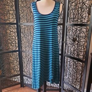 Design History Size Medium HiLow Dress Ink/Exotic Green NWT